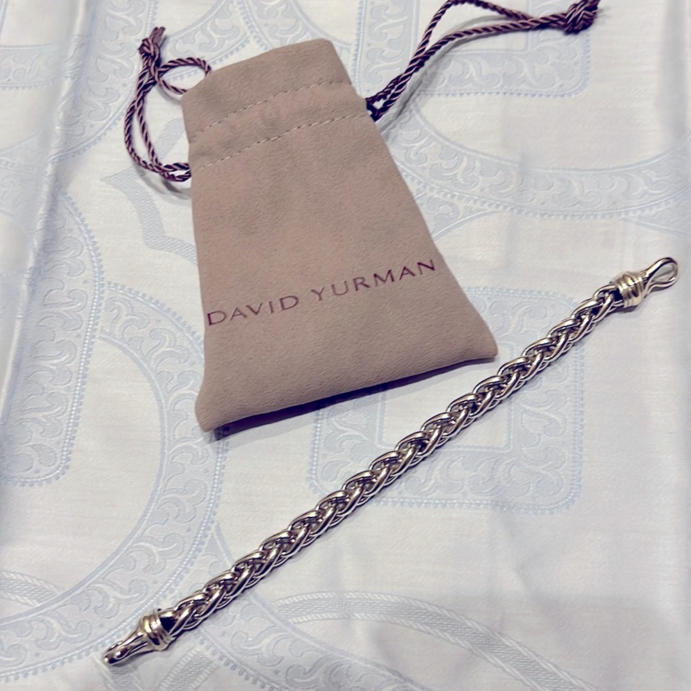 David Yurman 8mm Wheat 14K Gold/SS .925 Bracelet. Very good condition.